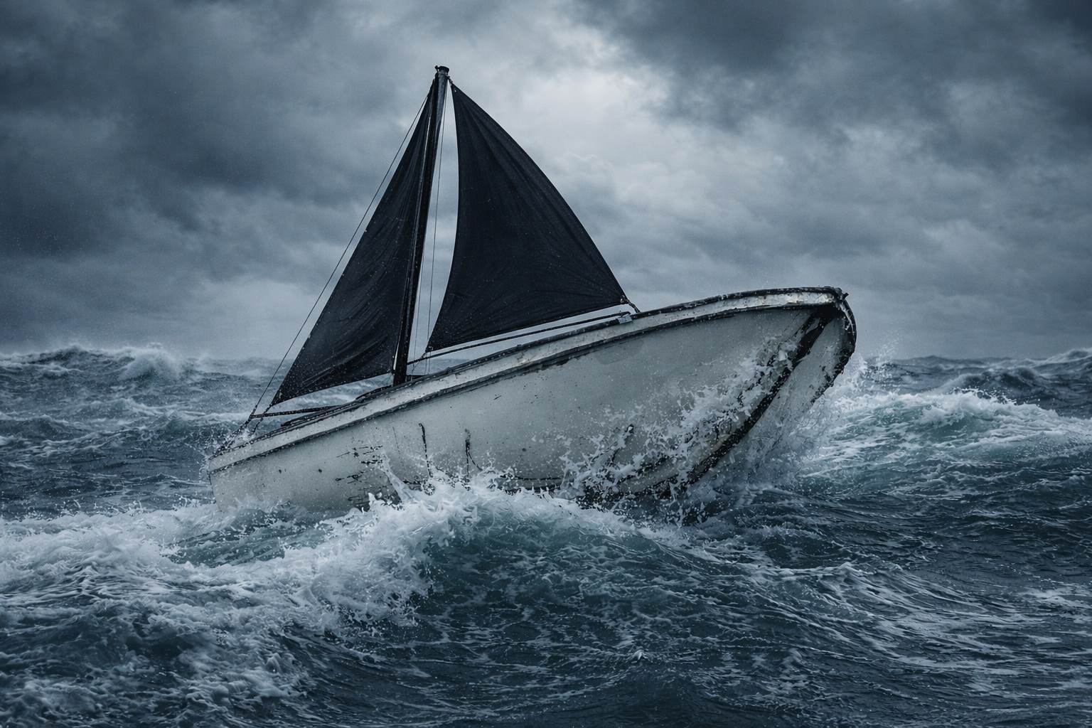 an image of a boat on a stormy sea